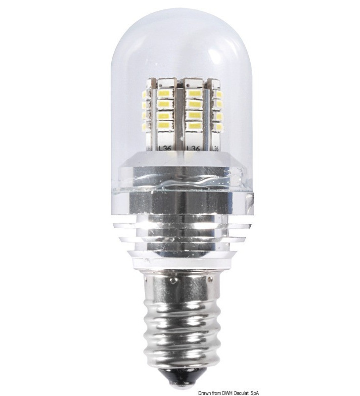 LAMPADINA A SILURO A 8 LED BULBO 10X39 ART.L4410039