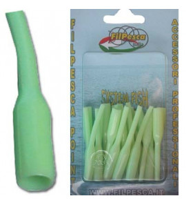 PIPETTE TUBETTI SAGOMATI IN PLASTICA LUMINOSA VERDE