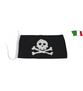 GFN BLACK PIRATE FLAG WITH SKULL 20X30 CM