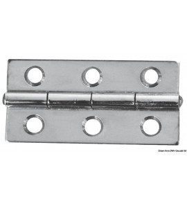 OSCULATI HINGE IN STAINLESS STEEL AISI 316 60x30 WITH SIX HOLES