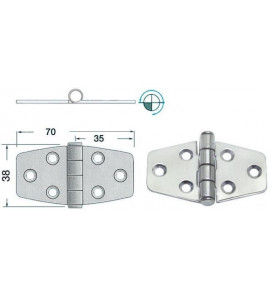 STANDARD HINGE 2 MM 70X38