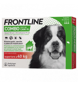 FRONTLINE COMBO CANI XL MAGGIORE DI 40KG 3 PIPETTE