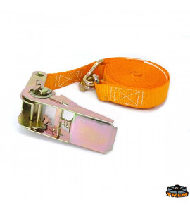 ORANGE POLYESTER STRAP WITH GALVANIZED STEEL BUCKLE