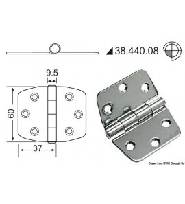 74X60MM STAINLESS STEEL HINGE