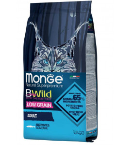 MONGE BWILD CROCCANTINI PER GATTI ADULTI ACCIUGHE 1.5KG