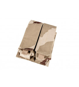 BOUBLE MAG POUCH 600D DESERT CAMO 100% NYLON