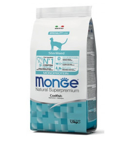 MONGE CROCCANTINI GATTO STERILIZZATO AL MERLUZZO 1.5KG