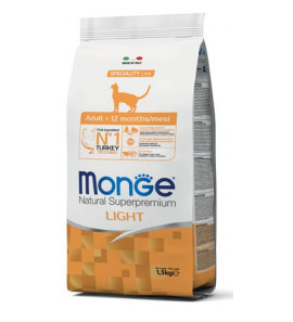 MONGE CROCCANTINI LIGHT GATTO ADULTO TACCHINO 1.5KG