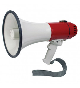 MEGAPHONE WITH HANDLE AND SIREN 20W 400M