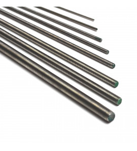 1 METER THREADED BAR IN A2 STAINLESS STEEL