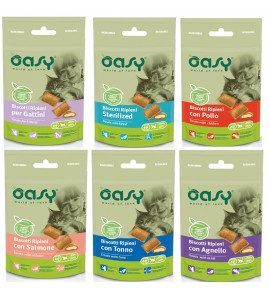 OASY GATTO SNACK BISCOTTI RIPIENI 60GR