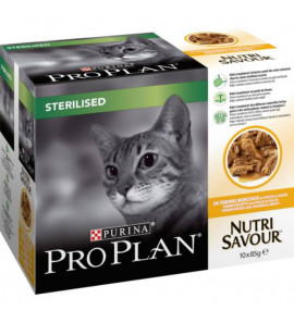 PURINA STERILIZED CHICKEN IN NUTRI SAVOR SAUCE 10X85G