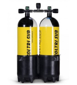 COLTRI SUB COUPLE 10 + 10 LITERS STEEL CYLINDER DOUBLE VALVE