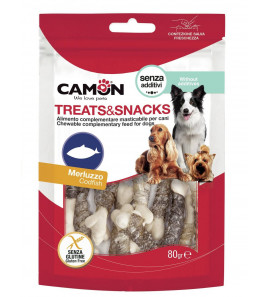 CAMON SNACK OSSO RIVESTITO IN PELLE DI MERLUZZO 80GR