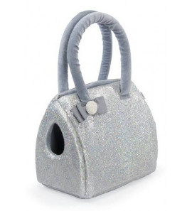 CAMON BORSA TRASPORTINO SILVER GLITTER