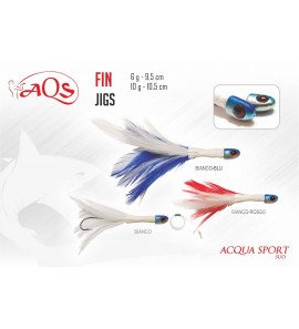 AQS FIN JIGS 10GR FEATHER HEAD 10.5CM