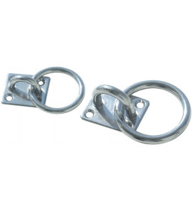 RING WITH RECTANGULAR PLATE IN STAINLESS STEEL AISI 316