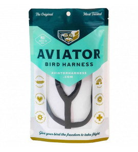 AVIATOR MEDIUM HARNESS FOR PARROTS COLOR BLACK