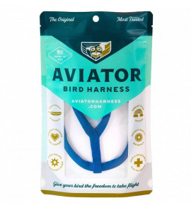 AVIATOR HARNESS FOR PARROTS SMALL BLUE