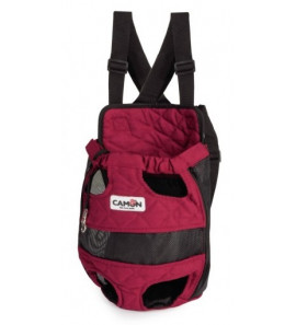 CAMON RED QUILTED PETPOCKET BACKPACK