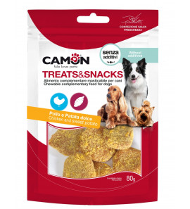 CAMON SNACK MEDAGLIONI IMPANATI POLLO E PATATE DOLCI