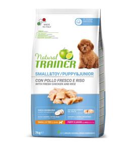 NATURAL TRAINER PUPPY E JUNIOR POLLO FRESCO E RISO