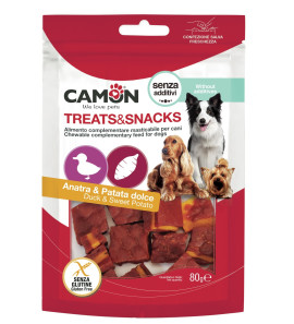 CAMON SNACK SQUARES DUCK AND SWEET POTATOES 80GR