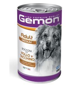 GEMON POLLO E TACCHINO BOCCONI CANE 1250gr