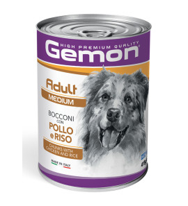 GEMON POLLO E RISO LATTINA CANE BOCCONI 415GR