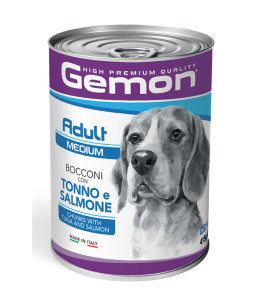 GEMON TONNO E SALMONE LATTINA CANE BOCCONI 415GR