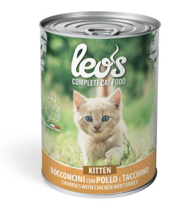 LEO'S POLLO KITTEN LATTINE BOCCONCINI PER GATTINI 415GR