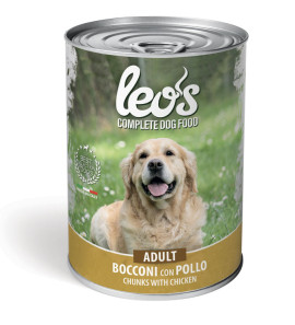 LEO'S POLLO LATTINE BOCCONI PER CANI 415GR