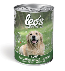 LEO'S MANZO E ORTAGGI LATTINA BOCCONI CANE 415GR