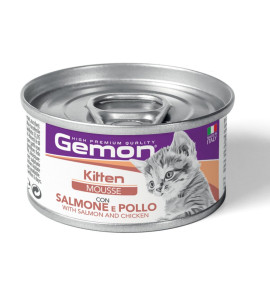 GEMON MOUSSE SALMONE E POLLO KITTEN PER GATTINI 85GR