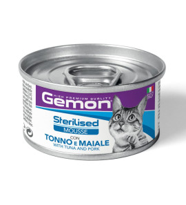 GEMON MOUSEE TONNO E MAIALE PER GATTI STERILIZZATI 85GR