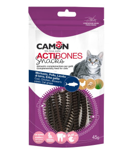 CAMON SNACK ACTIBONES CON MERLUZZO E POLLO PER GATTI 45GR