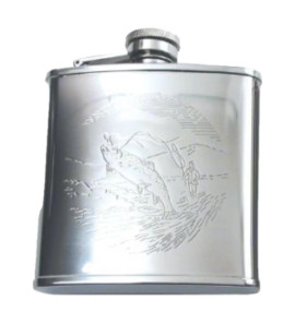 CAMOR CHROME FISHING FLASK