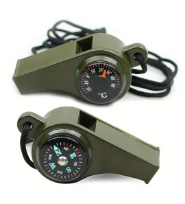 WHISTLE WITH COMPASS AND THERMOMETER