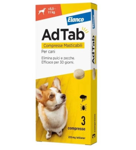 ELANCO ADTAB ANTIPARASITIC 5.5-11 KG CHEWABLE TABLETS