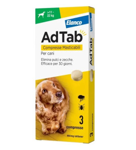 ELANCO ADTAB ANTIPARASITIC 11-22 KG CHEWABLE TABLETS