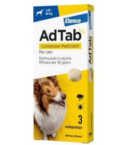 ELANCO ADTAB ANTIPARASITIC 22-45 KG CHEWABLE TABLETS