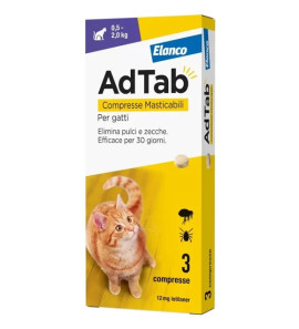 ELANCO ADTAB ANTIPARASITIC 0.5-2.0 KG CHEWABLE TABLETS