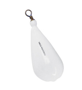 ROME FOUNDRY WHITE PEAR-SHAPED LEAD WITH BRASS SWIVEL