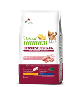 NATURAL TRAINER SENSITIVE ADULT MINI NO GRAIN MAIALE E PATATE