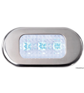 OSCULATI LUCE DI CORTESIA INOX 3 LED BLU