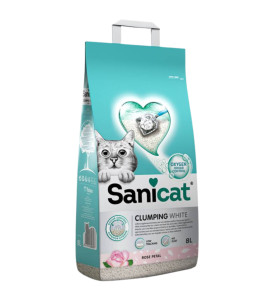 SANICAT CLUMPING WHITE ROSE PETAL LITTER 8L