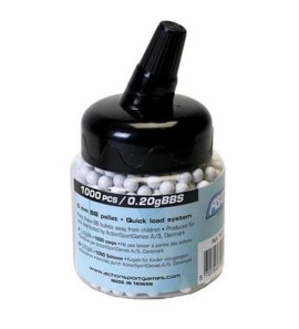ASG BOTTLE WITH 1000 6MM 0.20GR BALLS