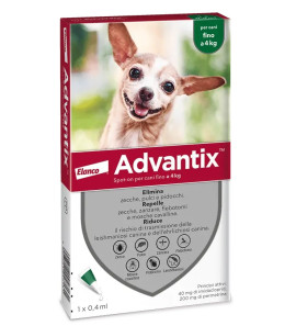 ELANCO ADVANTIX UP TO 4KG ANTIPARASITIC FOR DOGS