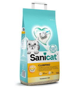 SANICAT CLUMPING FRAGRANCE FREE LITTER 10L