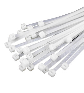 CFG WHITE NYLON TIES VARIOUS SIZES 25PCS